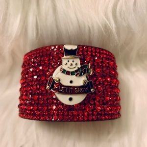 Red Suede Snap Bracelet